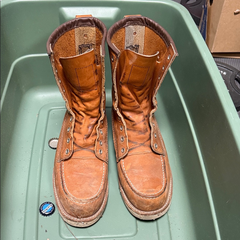 Red Wing Shoes Tan Leather Boots